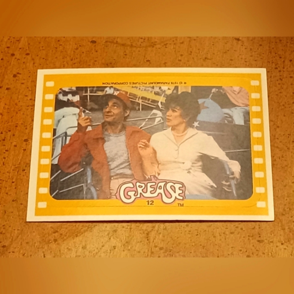 Grease 1978 Sticker/ Trading Card #12
